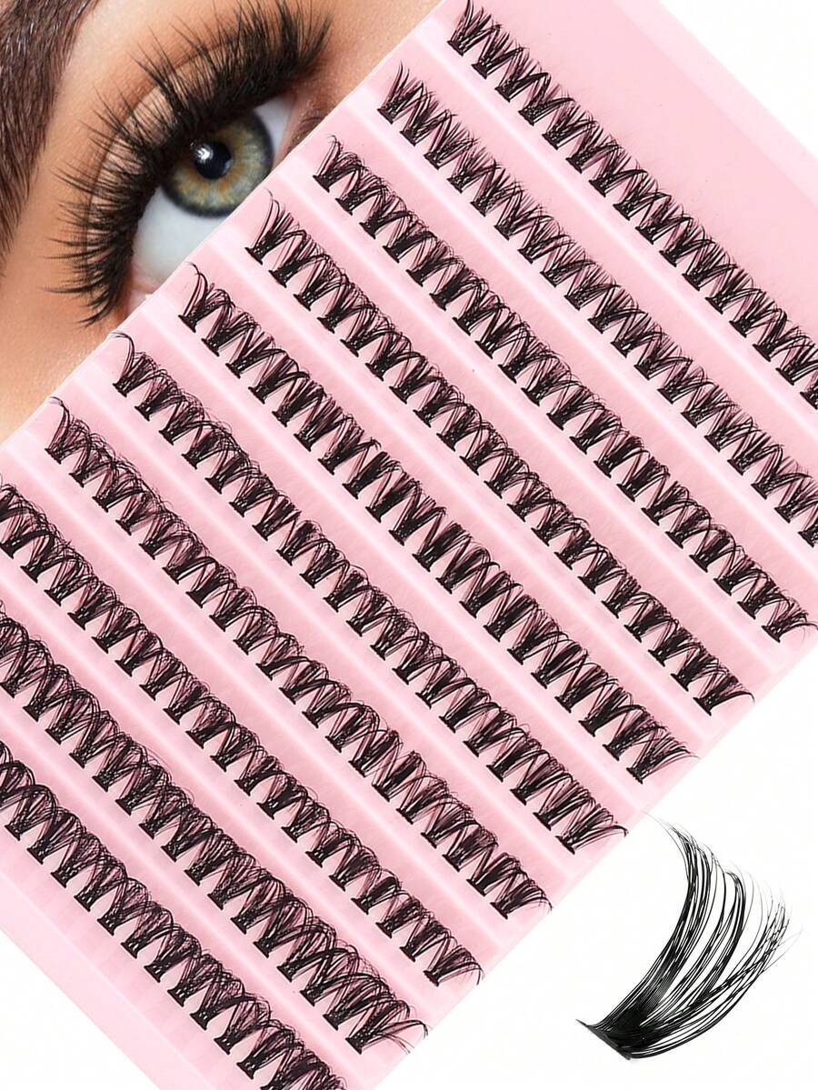 200PCS High Volume False Eyelashes - Fluffy C Curl 10-16mm Mixed Length Eyelash Clusters - Fluffy, Messy, Mink-Like Eyelashes - Dense, Fine False Eyelashes - Essential For Makeup