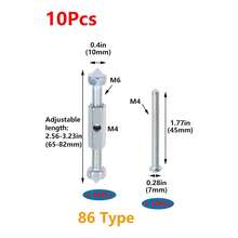 118 /86Type Switch Socket Cassette Repair, Electrical Box Screws Support Rod Switch Universal Outlet Repairer Wall Mount Switch Box Repair Device With Wrench,10Pcs - Multicolor - View 2