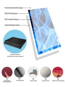 1 Set de Pegatina protectora impresa para consola de juegos delgada, resistente al agua y a los arañazos - Multicolor - Ver 6