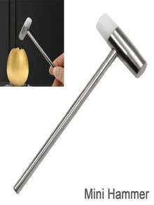 迷你小锤、小木槌、双头橡胶锤、手表维修工具、捣蛋器、DIY长柄双头手表维修锤 - 均碼 - 查看 4