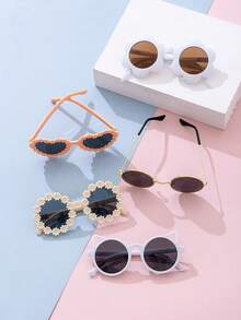 Kids Fashion Glasses Set - Minimalist Design, Multiple Styles And Color Combinations, Suitable For Daily Wear, Outdoor Activities, Spring Outings, Camping, Travel And Photography. - Multicolor - View 6