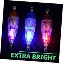 Uonlytech 3piezas Luz Brillante para Pesca Prctica Forma De Seuelo Lmpara De Pesca Luz Nocturna para Pescar Mar y Agua Dulce - inicial - Ver 10