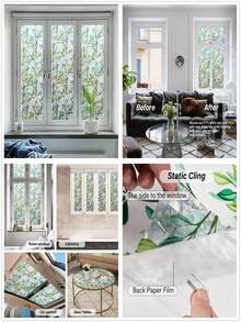 1卷装，宽度可选30/45/60/90厘米，隐私窗膜，自粘式隐私膜，不透明，无需胶水，防紫外线，装饰性彩色玻璃膜，窗帘，磨砂窗膜 - 彩色 - 查看 90