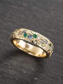 1 pieza Anillo de zirconia cúbica romántico, estilo de mujer, adecuado para bodas, compromisos, San Valentín y otras ocasiones - 1# - Ver 4