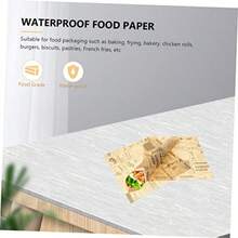 R's Zerodeko 50 Hojas De Envolver Alimentos Hornear Pergamino Queso Fiambres Decoración Ramo y Sándwich - como en la foto - Ver 4