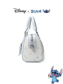 官方授权 Stitch 联名款吊饰 & Stitch 印花波士顿包 - 卡通印花单肩包，休闲时尚手提包，生日礼物 - 彩色 - 查看 6