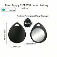 Customizable Pet Anti-Lost Device, Cat Anti-Lost Locator. Compatible With IOS System, Not Suitable For Android System. One-Click Tracking And Positioning, Long Battery Life. Can Also Be Used For Wallet, Luggage And Other Item Positioning. - Multicolor - View 12