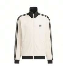Adidas Originals 三叶草系列华夫格 BBTT 条纹经典复古立领拉链运动休闲夹克，男女通用 - 白色 - 查看 7