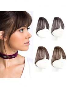 8 Inch Air Bangs Wig For Women, Natural Front Fringe French Invisible Lightweight Wig - Multicolor - View 2