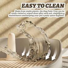 Bandeja para IR al bañoCaja de  para Perros de Entrenamiento 15.75x11.81x4.33 Potty de Perro Interior Grandes a Prueba de derrames Orinal portátil Inodoro de plástico para Cachorros y Beige - Beis - Ver 4