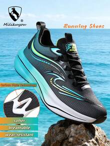 （已售出1000+）Milikuyou 男士马拉松跑鞋、休闲运动鞋、男士竞技篮球鞋、男士运动鞋、户外运动鞋、公路跑鞋、健身训练鞋、徒步鞋，轻便、百搭、时尚休闲鞋，爆米花鞋底，高弹性提升速度，MD+橡胶+碳板，不易疲劳，符合人体工学设计，碳板传感器鞋，男士通勤鞋，多场景适用，适合日常穿着，长跑、短跑、休闲跑、速度训练，是学生或男士的理想礼物，颜色鲜艳，尺码37-48（不规则手绘鞋底，不对称图案） - 黑月色 - 查看 27