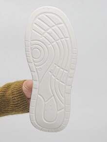 Baskets compensées pour femmes, chaussures de loisirs confortables à lacets, à bout rond, style casual extérieur, blocs de couleurs, mode polyvalente et rehaussante - Blanc - Voir 8