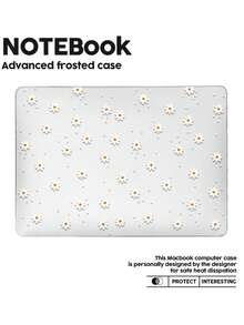 1 Piece, Frosted Transparent Acrylic Laptop Case: Featuring A White Daisy Pattern, Lightweight And Shockproof, 3D Ventilation, Compatible With Various MacBooks (Air13 2025/Pro 16 M4, Etc.), An Essential Protective Case For Office And Study