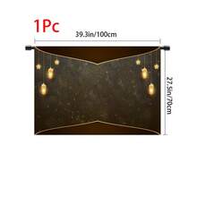 1pc Pattern Retro Printed Tablecloth, Kitchen Small Curtain, Cabinet Curtain, Islamic Festival Decoration, With Curtain Holes, Easy To Hang, 100% Polyester, Rectangular, Woven, Machine Washable, Kitchen Decor And Accessories, Suitable For Kitchen Cabinets And Home Decor - Multicolor - View 14