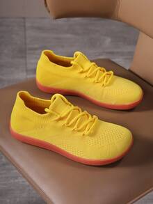 Giày bệt dệt kim phong cách sinh viên, giày JK Nhật Bản gót trung bình kiểu retro, thiết kế xỏ chân tiện lợi, dành cho nữ, bộ sưu tập xuân/thu mới, giày lười phù hợp mọi mùa. - gừng - Xem 4