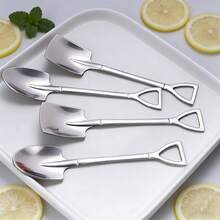 2支/4支装不锈钢甜点勺，耐用迷你勺，适用于冰淇淋、西瓜、水果和果酱，非常适合用餐、搅拌咖啡和茶，是咖啡馆的理想之选。 - 彩色 - 查看 11