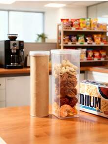 Transparent Rectangular Sealed Food Storage Box, Food Storage Container With Lid, Large Capacity, Stackable And Reusable, Suitable For Flour, Sugar, Dried Goods And Grains, Kitchen Organization, Kitchen Accessories - Multicolor - View 2