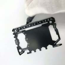 46-In-1 Stainless Steel Multifunctional Survival Repair Tool Card, Portable & Versatile For Outdoor Use