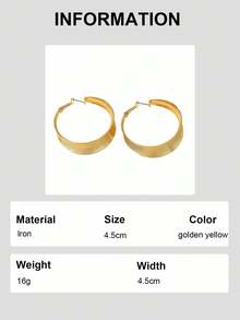 1 Đôi khuyên tai khoen tròn có họa tiết thời trang, phù hợp làm phụ kiện hàng ngày cho nữ giới. - bông tai - Xem 6