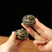 2pcs/3pcs Sandalwood & Agarwood Incense Burner, High-Quality Copper Alloy Incense Holder With Dragon & Phoenix Design, Suitable For Home, Office, Yoga, Tea Ceremony, Meditation - Multicolor - View 4