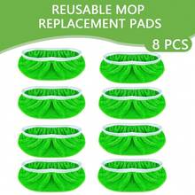 3/4/6/8 Mop Replacement Pad, Available In Multiple Colors, Supports Both Dry And Wet Use, Suitable For Cleaning Indoor Floors And Daily Household Cleaning, A Must-Have For Families - 綠色 - 查看 10