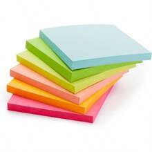 Mininotas Adhesivas Rectangulares, 3, 81cmx 5, 08cm, Libretas Autoadhesivas de Colores Brillantes, Fciles de Pegar en Hogar, Oficina, Cuaderno, 70 Hojas/Bloc, Paquete de 24 - 7,6 x 7,6 cm + paquete de 12 - Ver 4