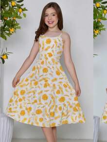 Vestido Curto infantil de amarrar menina juvenil estampado flores alcinha regata