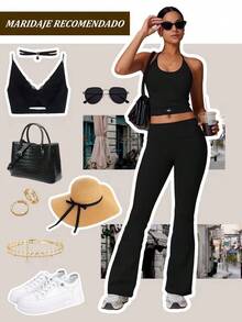 女士运动裤 - 黑色 - 查看 11