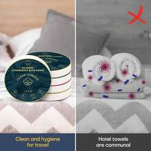 Toalla Comprimida Grande, Toallas de Baño Desechables para Viaje, 140cm x 70cm Toalla de Baño de Viaje para Cuerpo Hotel Camping Senderismo Aire Libre Deportes Playa Natación[5 Lote Rosa] - Azúl - Ver 5