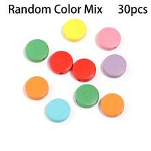 10-30pcs Round Wooden Sequins With Holes, Painted Straight Hole Wooden Bead Discs For Jewelry Making, DIY Earrings, Necklaces, Bracelets, Handicraft Supplies