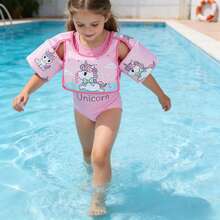 1pc Adjustable Strap & Quick Release Buckle Swimming Vest, Suitable For Pond, Pool And Beach Swimming, Designed For People Weighing 10-25kg - Multicolor - View 7