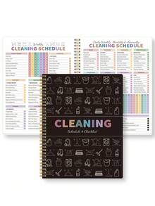 A5 ADHD Cleaning Planner Notebook - Weekly/Monthly Cleaning Schedule And Checklist, Suitable For Home Organization, Back To School Supplies, And Office Essentials