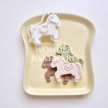 Molde de Biscoito em Forma de Cavalo Fofo, Cortadores de Biscoito em Forma de Animal Pônei, Estampador de Fondant, Ferramentas de Decoração de Bolo, Suprimentos de Cozimento - Cavalo - Visão 5