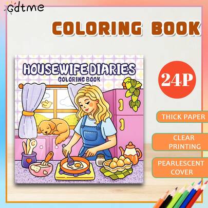 Bestie Moment 2: Happy At-Home Time With Your Bestie, Cute And Cozy, Great Relaxing Stationery, Comfortable Coloring, A Gift For Women, Birthday Gift, Easter Gift, Mother's Day Gift, Back-To-School Gift, 24 Pages Of Thick Paper.