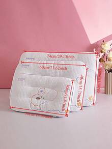 1pc Cute Puppy Embroidered Kids Pillow, Cartoon Style Pillow With Pillow Core And Pillowcase, Suitable For Children's Room, Children's Bed, Suitable For Kindergarten, Universal For All Seasons, Machine Washable