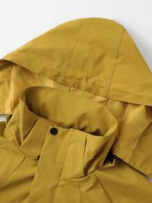 男女通用防风防水软壳外套，适合户外徒步、露营、骑行 - 薑色 - 查看 6