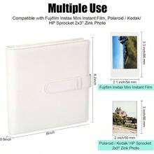 256 Pockets Photo Album Fujifilm  11 12 9+ 40 Evo Liplay 90 8 Instant Camera/ Link SP - 1 Printer, Photo Album Zink 2x3 inch Photo/Mint Zip Instant Camera PrinterWhite - 256 bolsillos blanco - Ver 4