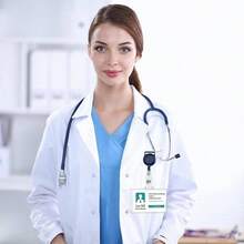 Pinza retrctil para porta credencial - Clip de carretes de de enfermera Clip de placa de identificacin porttil para mochila, bolso, llavero, bolsillo, material escolar para profesores, estudiante - Azul Marino - Ver 9