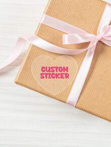 1-96张定制心形贴纸 - 透明防水防油贴纸，可定制照片、图案、标志和文字，适用于节日装饰、生日礼物、新年礼物、礼品包装、信封、情侣、家人、父母、朋友等 - 非常适合婚礼、情人节、母亲节、父亲节、生日派对、周年纪念日 - 多色2 - 查看 6