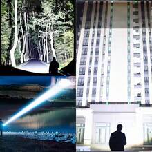 High Power Flashlight, Super Large Capacity, Built-In Rechargeable Battery, Long Range, Multi-Function, Outdoor, Strongest LED Flashlight, Spotlight - Black - View 5