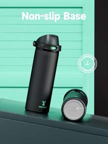 Meoky 24oz Vacuum Insulated Water Bottle with 2-in-1 Straw and Spout Lid, Insulated Cup, Keep Cold 24H, Leak-Proof, Fits in Car Cup Holder, Stainless Steel Tumbler for Sports, Travel, and School - 黑藍色 - 查看 6