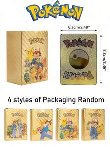 pokemon 110张宝可梦游戏卡牌（VSTAR GX EX VMAX卡牌），不重复，金色箔片，英文/西班牙文/法文/德文，桌面派对游戏卡组，宝可梦卡牌游戏收藏玩具礼品 - 彩色 - 查看 8