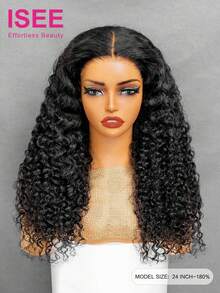 ISEE Hair Wear And Go 无胶水波纹蕾丝闭合假发 6*4 高清蕾丝，未经加工，柔软健康，8-14 英寸波波头，16-30 英寸，180% 密度，预剪预拔发际线，巴西真人处女发，打造时尚造型，适合女性度假、活力出行等场合。 - SNatural - 查看 4