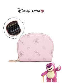 Official Licensed Print PU Compact Zipper 12-Card Slots Multifunctional Card Holder, Fashionable Women's Minimalist Daily Card Wallet, Cute & Compact, Refined ID Case, Niche Card Pouch, Coin Purse, Mini Wallet - Multicolor - View 3