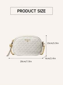 Michael Kors Jet Set Charm Convertible Camera Bag Leather Crossbody Bag For Women Vintage Shoulder Bag With Detachable And Adjustable Strap,Women's Elegant Cross Body Purse For Daily/Shopping/Evening Party/Christmas Gift