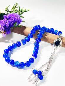 1 chuỗi hạt cầu nguyện Tasbih 33 hạt bằng thủy tinh màu xám vân đá, chuỗi hạt cầu nguyện Hồi giáo Misbaha dành cho phụ kiện tôn giáo Trung Đông Ả Rập. - Nhiều màu - Xem 7