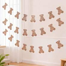 1 Set/1pc Vintage Teddy Bear Pennant Flags For Children's Birthday Party Decoration