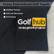 Handuk Golf Hitam Bordir dengan Klip - Hadiah Sempurna untuk Pecinta Golf, Cocok untuk Ulang Tahun, Hari Ayah, dan Acara Lainnya - MultiWarna - View 9