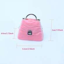 1pc Sweet Cute Velvet Handbag Shaped Jewelry Box Pendant Jewelry Earrings Necklace Storage Box Best Friend Lover Student Birthday Gift Box - Jewelry Box - View 5