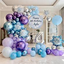 Bộ 30/50 bóng bay màu xanh dương và tím, bóng bay cao su 10 inch màu xanh dương và tím, bóng bay helium ánh kim bạc, thích hợp cho sinh nhật bé gái, đám cưới, tiệc mừng em bé, tiệc cô dâu, chủ đề xứ sở thần tiên, trang trí tiệc mùa đông băng giá. - Nhiều màu - Xem 3